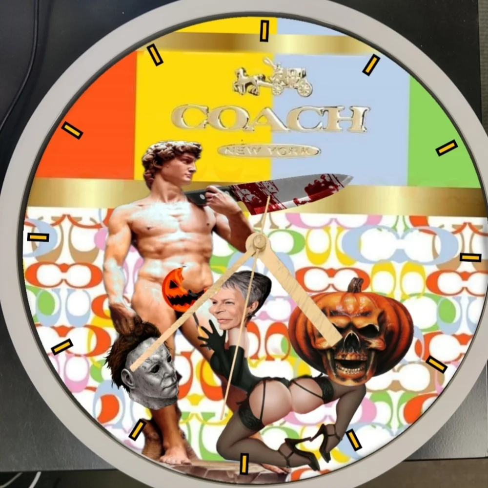 Halloween Special Edition Michael Angelo's David Micheal Myers Coach clock